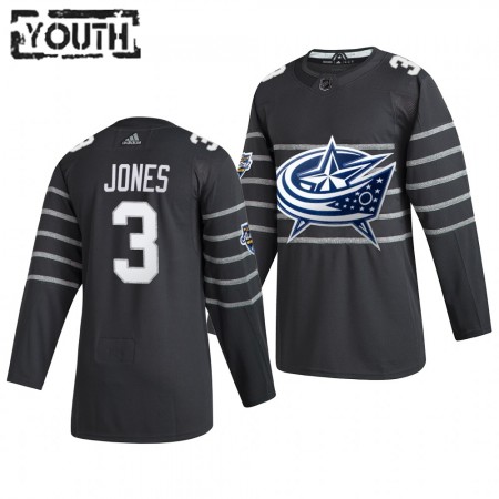 Barn NHL Columbus Blue Jackets Tröjor Seth Jones 3 Grå Adidas 2020 All-Star Authentic